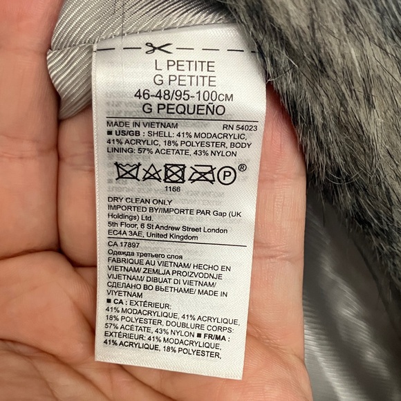 Banana Republic Gray Faux Fur Vest - Picture 6 of 6